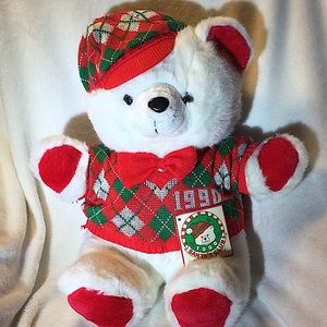 ⭐️ Vintage Santas Club TeddyBear, 1990 Kmart